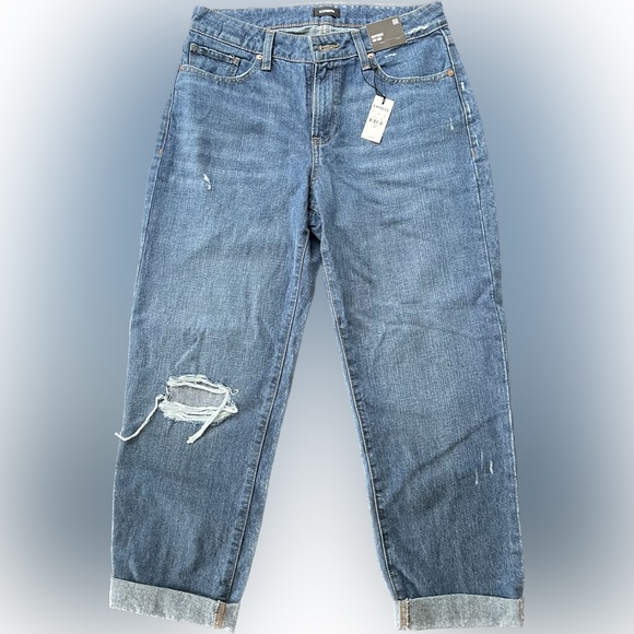 Express Boyfriend Mid Rise Jeans - Picture 1 of 2